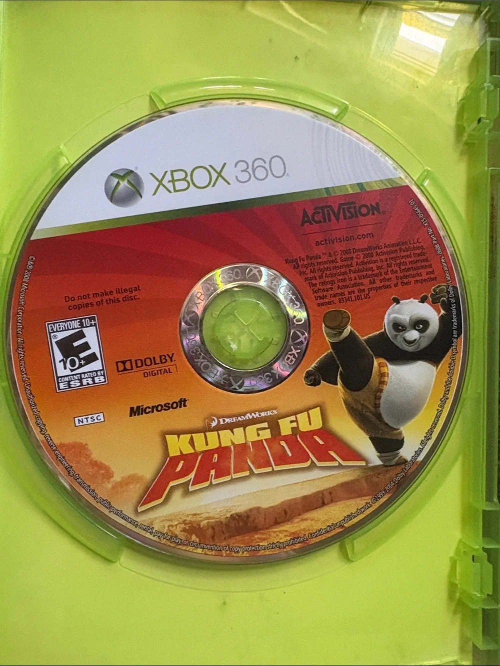 xbox 360 Indiana Jones and kung fu panda combo game